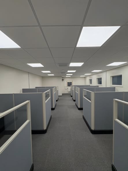 Commercial office electrical build-out LED lighting ethernet MA NH